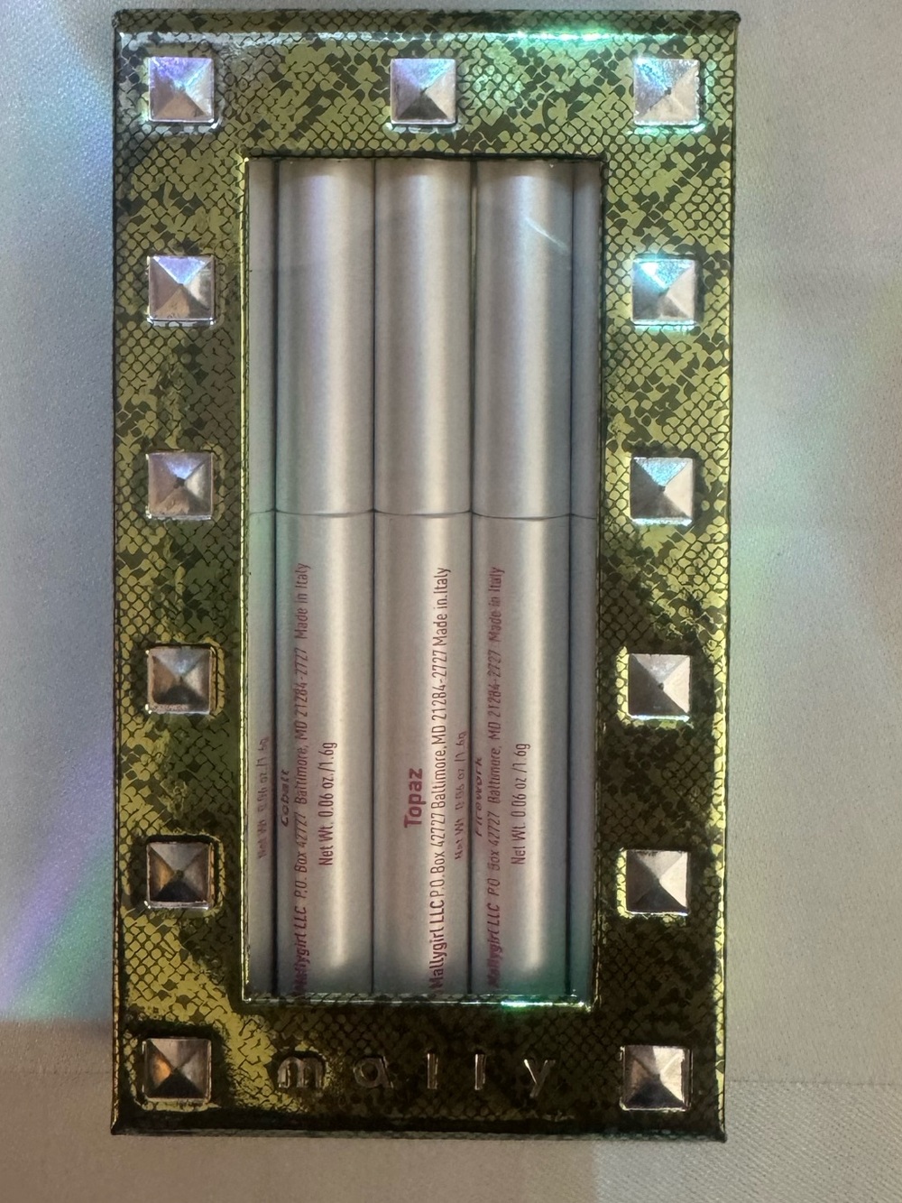 Mally Beauty Gor-gois Couture 5-Pc Shadow Stick Set - Green Snake Edition (NIB)